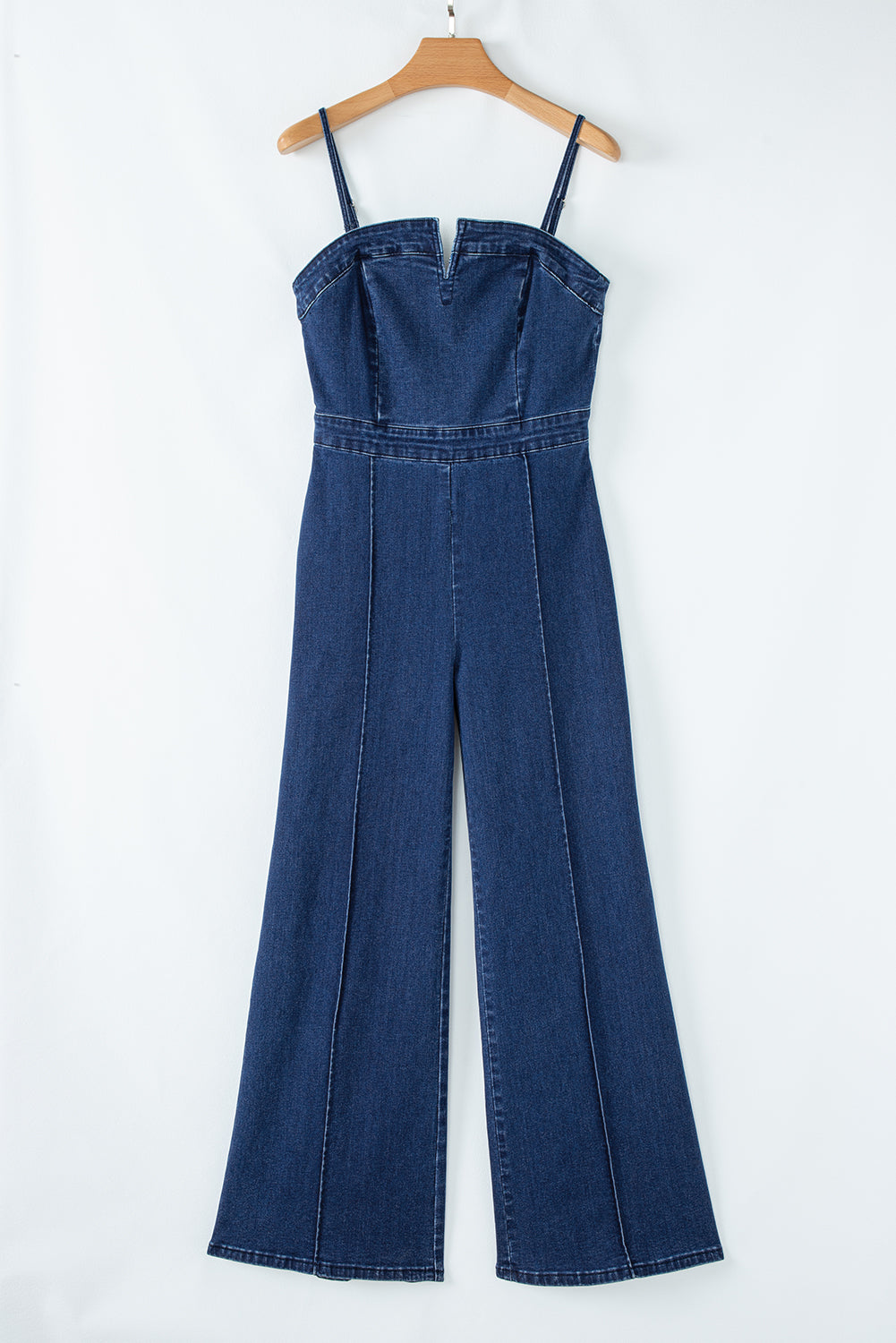 Spaghetti Strap High Waist Flared Jumpsuit