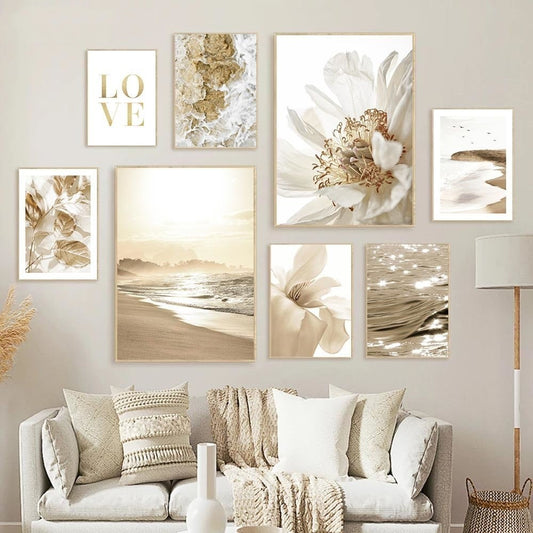 Elegant Neutral Canvas Wall Decor