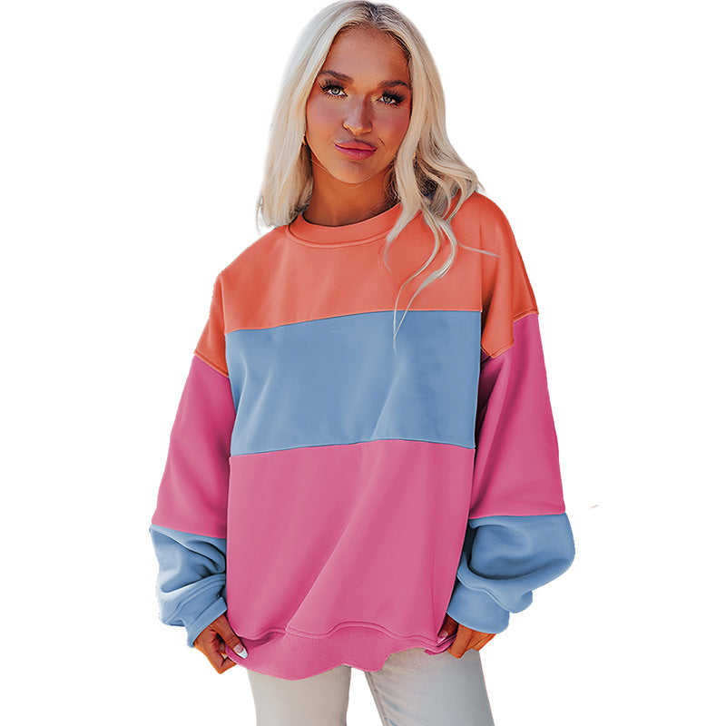 Round Neck Multicolor Long Sleeve