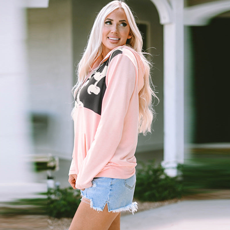 Pink&Printed Cozy Zip Hoodie