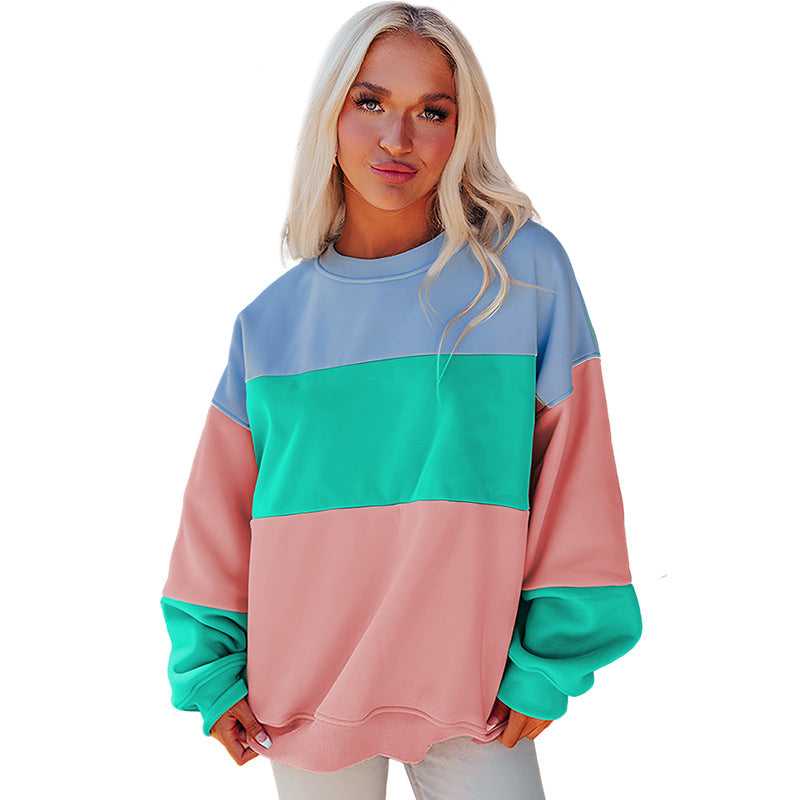 Round Neck Multicolor Long Sleeve