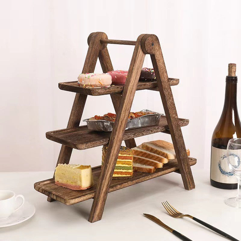 Wooden 3 Tier Serving Tray