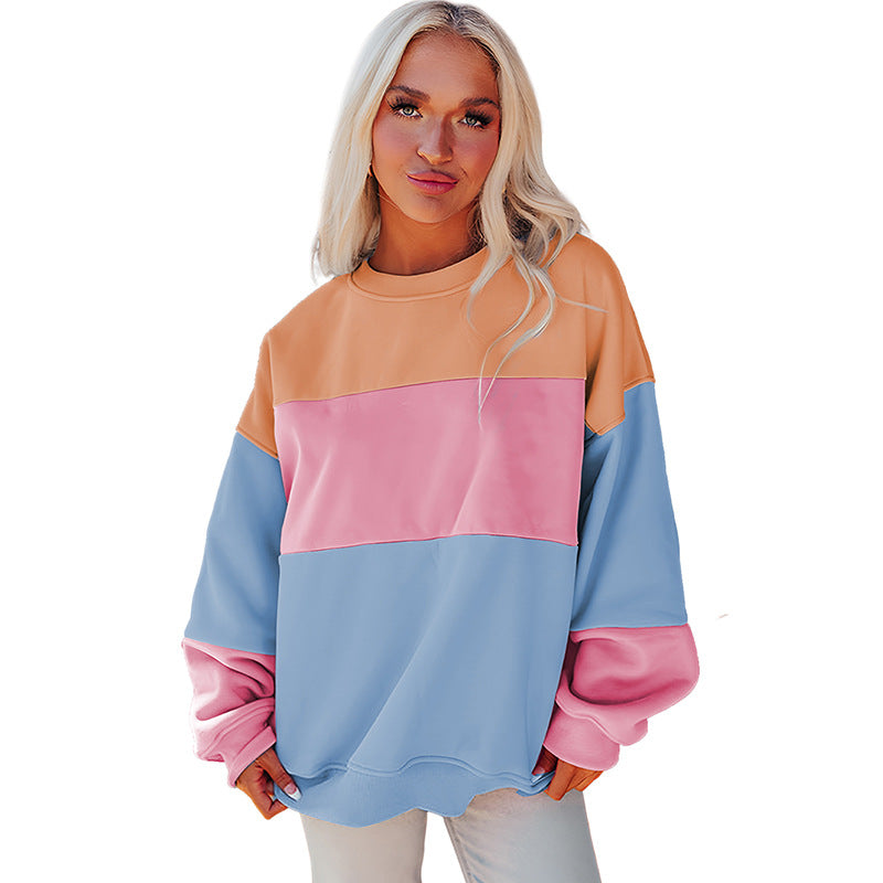 Round Neck Multicolor Long Sleeve