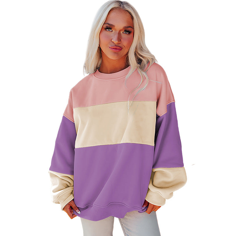 Round Neck Multicolor Long Sleeve