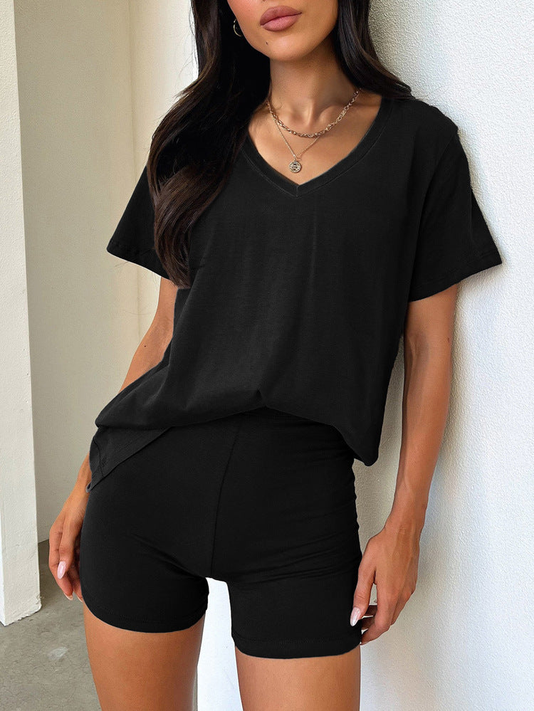 V-neck Casual Set