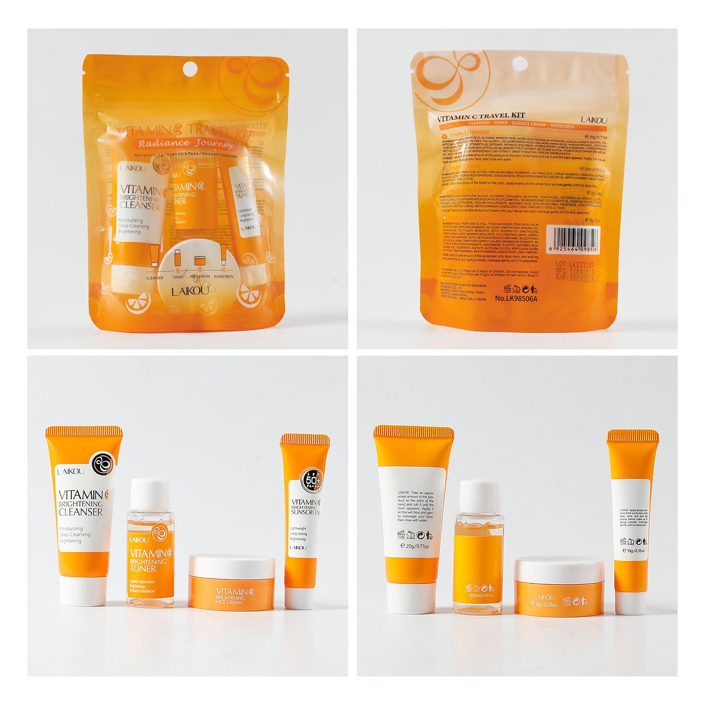 Vitamin C Travel Four-piece Set